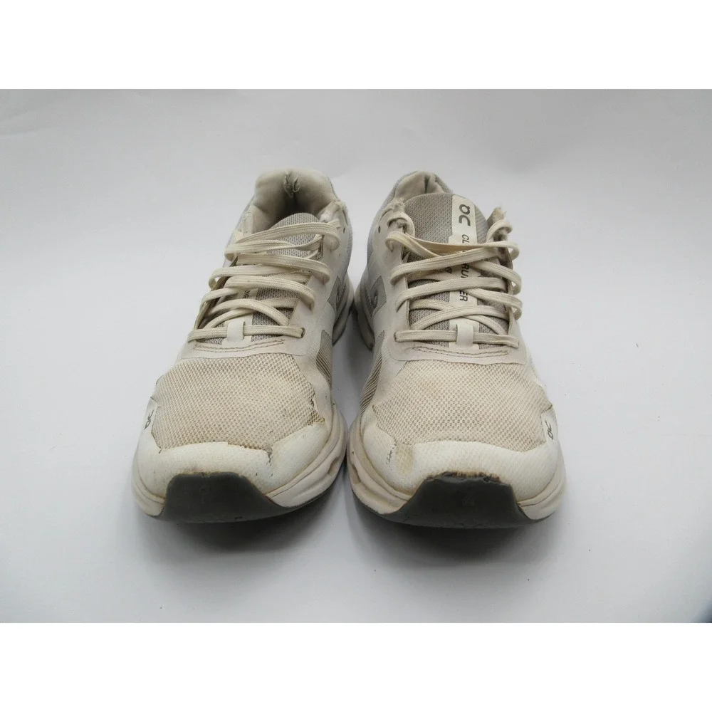 On Running Cloudrunner Shoes Womens Size 7.5 White Gray Road Swiss Engineering